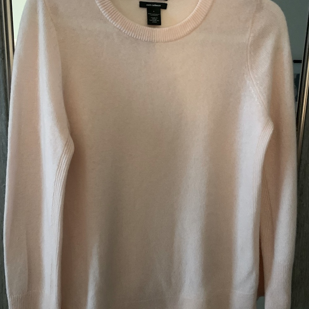 Halogen blush pink cashmere sweater